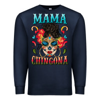 Navy mama chingona Premium Sweatshirt - BundleAndBundleShop