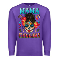 Purple mama chingona Premium Sweatshirt - BundleAndBundleShop