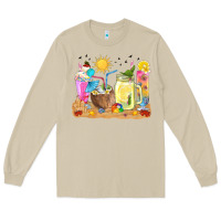 Mushroom summer drinks coffee cups Long Sleeve Tee - texasbilliewilder