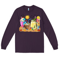 Plum summer drinks coffee cups Long Sleeve Tee - texasbilliewilder