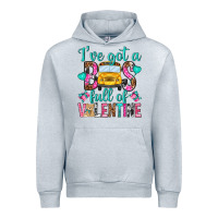 Heather Grey ive got a bus full of valentine Urban Hoodie - NancyCooperArtShop