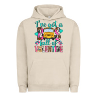 Pigment French Oak ive got a bus full of valentine Urban Hoodie - NancyCooperArtShop