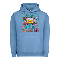 Pigment Pebble Blue ive got a bus full of valentine Urban Hoodie - NancyCooperArtShop