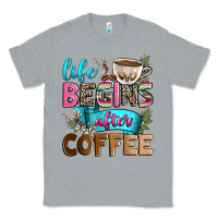 Heather Grey life begins after coffee Classic Tee - Zillion Design Studio