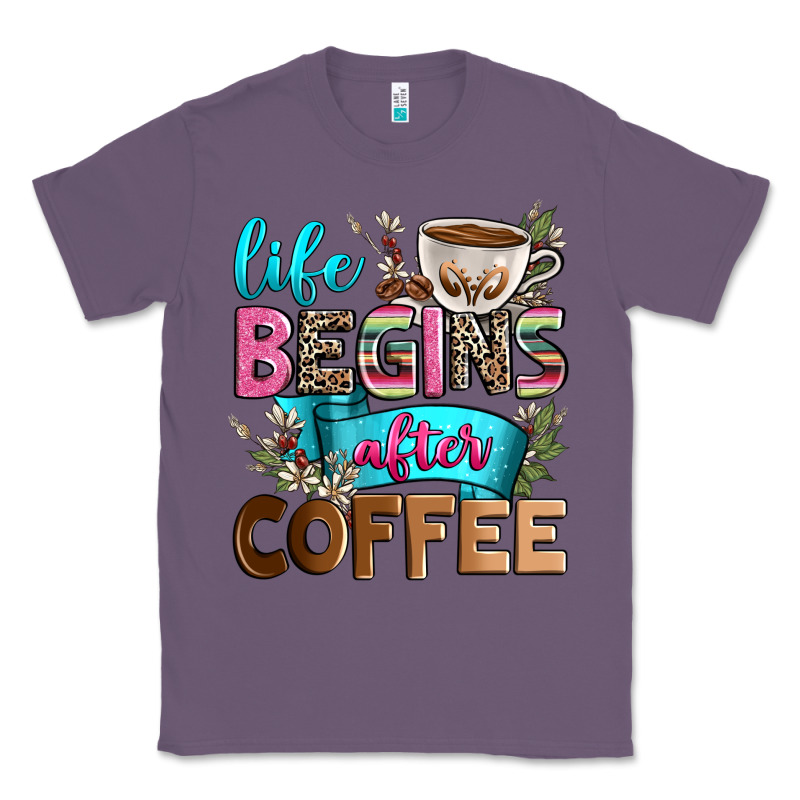Life Begins After Coffee Classic Tee by Zillion Design Studio | Teevron