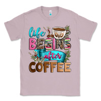 Lilac life begins after coffee Classic Tee - Zillion Design Studio