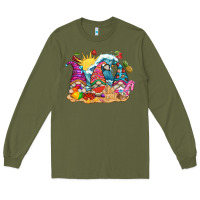Army Green summer gnome tbw Long Sleeve Tee - texasbilliewilder