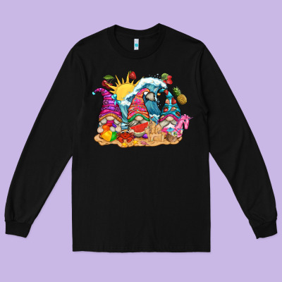 Summer Gnome Tbw Long Sleeve Tee Designed By Texasbilliewilder