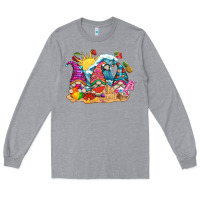 Heather Grey summer gnome tbw Long Sleeve Tee - texasbilliewilder