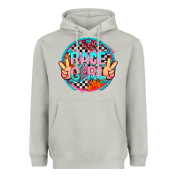 Moon Dust race girl with leopard and peace hand Heavyweight Hoodie - AdoDesignShop