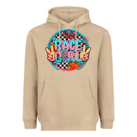 Mushroom race girl with leopard and peace hand Heavyweight Hoodie - AdoDesignShop