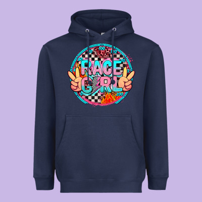 Race Girl With Leopard And Peace Hand Heavyweight Hoodie Designed By Adodesignshop