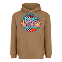 Toasted Coconut race girl with leopard and peace hand Heavyweight Hoodie - AdoDesignShop