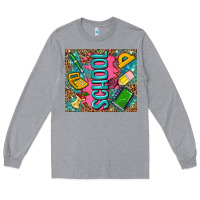 Heather Grey teacher  School Long Sleeve Tee - AdoDesignShop