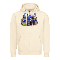 Sandshell 4th of July gnomes with truck Zipper Hoodie - CowGirlArtShop