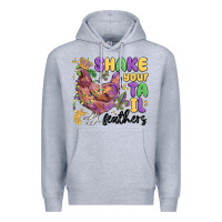 Heather Grey shake your tail feathers Premium Hoodie - MaliasSmallBusiness