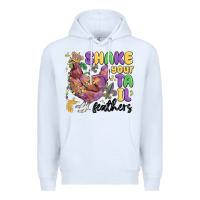White shake your tail feathers Premium Hoodie - MaliasSmallBusiness