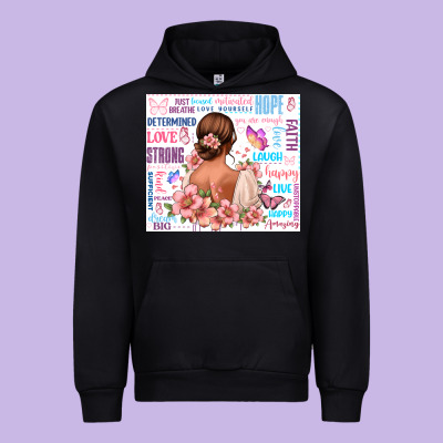 Positive Affirmations Girl Urban Hoodie Designed By Maliassmallbusiness