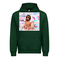 Forest Green positive affirmations girl Urban Hoodie - MaliasSmallBusiness