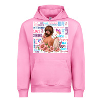 Fuchsia Pink positive affirmations girl Urban Hoodie - MaliasSmallBusiness