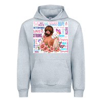 Heather Grey positive affirmations girl Urban Hoodie - MaliasSmallBusiness
