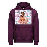 Mauve Wine positive affirmations girl Urban Hoodie - MaliasSmallBusiness