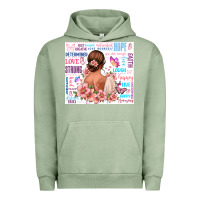 Pigment Oil Green positive affirmations girl Urban Hoodie - MaliasSmallBusiness