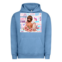 Pigment Pebble Blue positive affirmations girl Urban Hoodie - MaliasSmallBusiness