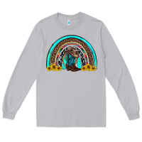 Moon Dust western cowboy boots sunflowers rainbow Long Sleeve Tee - RanaPortraitStore