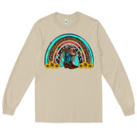 Mushroom western cowboy boots sunflowers rainbow Long Sleeve Tee - RanaPortraitStore