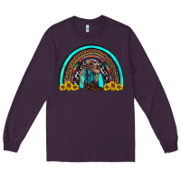 Plum western cowboy boots sunflowers rainbow Long Sleeve Tee - RanaPortraitStore