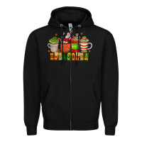 Black hot cocoa Zipper Hoodie - CowhideDigitalArt