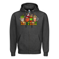 Charcoal Heather hot cocoa Zipper Hoodie - CowhideDigitalArt
