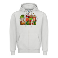 Dove Grey hot cocoa Zipper Hoodie - CowhideDigitalArt