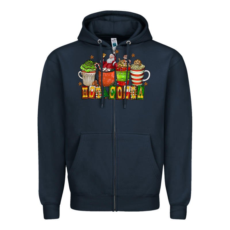 Hot Cocoa Zipper Hoodie by CowhideDigitalArt | Teevron