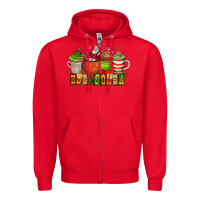Red hot cocoa Zipper Hoodie - CowhideDigitalArt