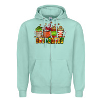 Seafoam hot cocoa Zipper Hoodie - CowhideDigitalArt
