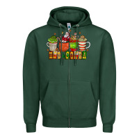 Sports Green hot cocoa Zipper Hoodie - CowhideDigitalArt