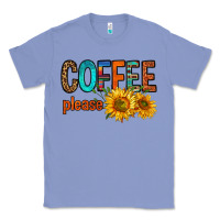 Colony Blue coffee please western doodle letters Classic Tee - FaDigitalArtStudio