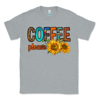 Heather Grey coffee please western doodle letters Classic Tee - FaDigitalArtStudio