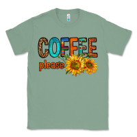 Sage coffee please western doodle letters Classic Tee - FaDigitalArtStudio