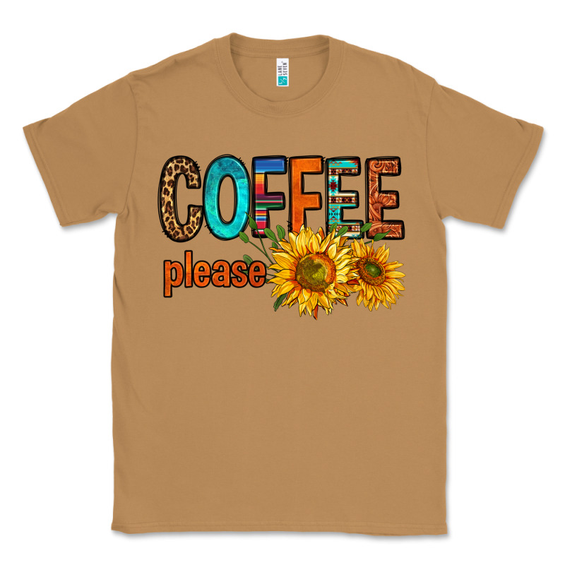 Coffee Please Western Doodle Letters Classic Tee by FaDigitalArtStudio | Teevron