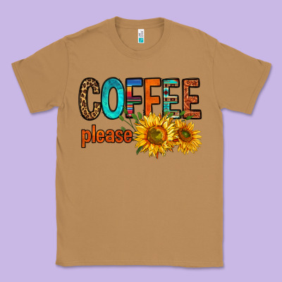Coffee Please Western Doodle Letters Classic Tee Designed By Fadigitalartstudio