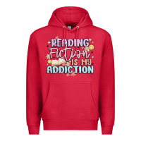Cardinal reading fiction is my addiction Premium Hoodie - MaliasSmallBusiness
