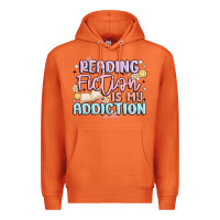 Carrot reading fiction is my addiction Premium Hoodie - MaliasSmallBusiness