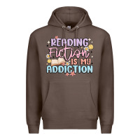 Coffee reading fiction is my addiction Premium Hoodie - MaliasSmallBusiness
