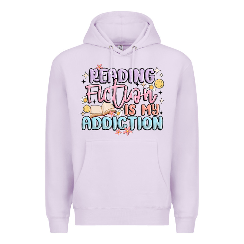 Reading Fiction Is My Addiction Premium Hoodie by MaliasSmallBusiness | Teevron