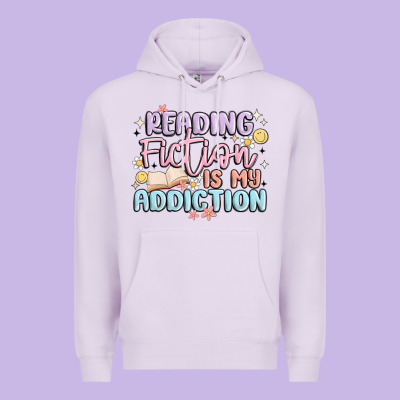 Reading Fiction Is My Addiction Premium Hoodie Designed By Maliassmallbusiness
