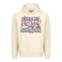 Sandshell reading fiction is my addiction Premium Hoodie - MaliasSmallBusiness
