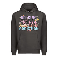 Smoke reading fiction is my addiction Premium Hoodie - MaliasSmallBusiness